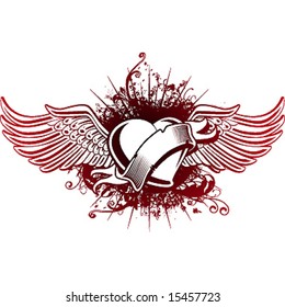wings heart emblem