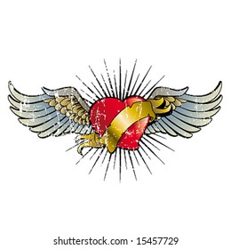 wings heart emblem