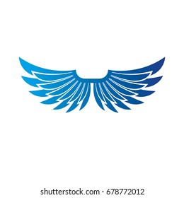 Wings heraldic symbol. Heraldic Coat of Arms decorative logo isolated vector illustration.