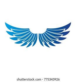 Wings heraldic symbol. Heraldic Coat of Arms decorative logo isolated vector illustration.