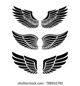 Wings for heraldry, tattoos, logos.