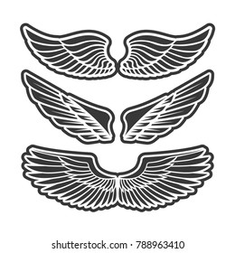 Wings for heraldry, tattoos, logos.