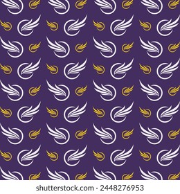 Wings high class trendy multicolor repeating pattern vector illustration design
