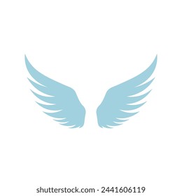 Wings icon. Angels wings. Vector illustration.