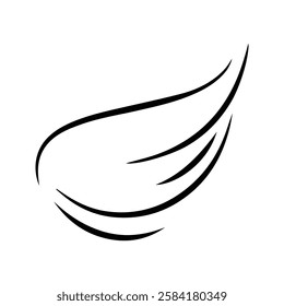 Wings Icon. Black Wing Illustration. Bird Wings. Angel Wings Element.