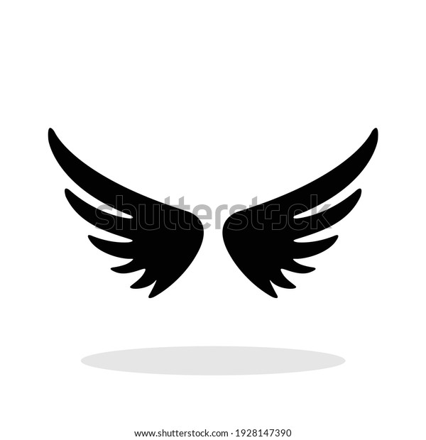 Wings icon in flat style. Angel\
symbol for your web site design, logo, app, UI Vector EPS\
10.