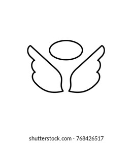 wings icon illustration isolated vector