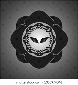 wings icon inside dark badge