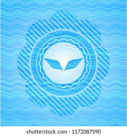 wings icon inside water emblem.