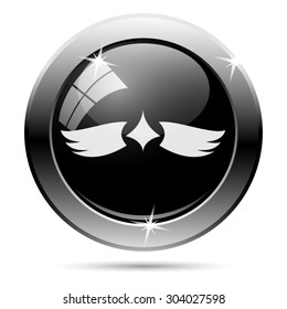 Wings icon. Internet button on white background. EPS10 vector 