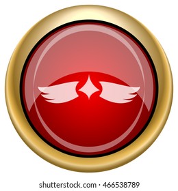 Wings icon. Internet button on white background. EPS10 vector.