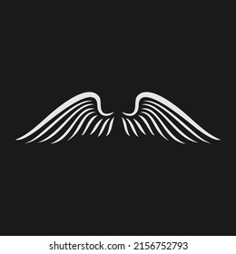 Wings icon isolated on dark background. Vector illustration	