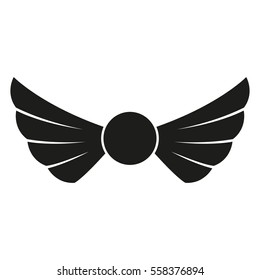 Wings icon isolated on white background. Wing emblem or label. Vector illustration.