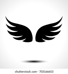 Wings icon isolated on white background. Vector illustration 