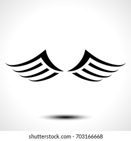 Wings icon isolated on white background. Vector illustration 