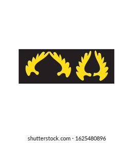 WINGS ICON LINE SIMPLE DESIGN VECTOR