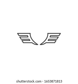 Plantilla vectorial de diseño de logotipo de iconos de alas