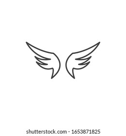Wings Icon Logo Design Vector Template