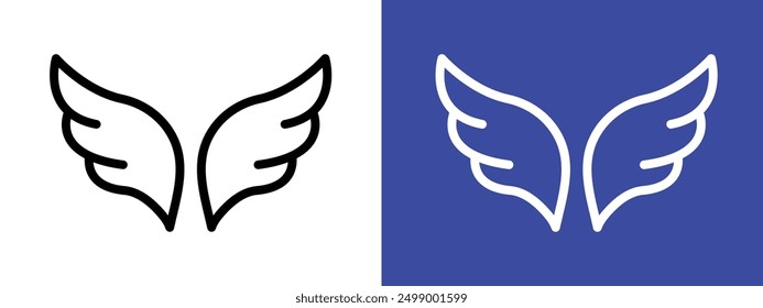 Wings icon logo sign set vector outline
