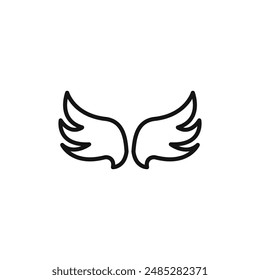 Wings icon logo sign vector outline