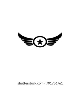 wings icon logo vector 