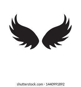 Wings Icons Set On White Background Stock Vector (Royalty Free ...