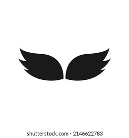 Flügel-Symbol auf weißem Hintergrund.