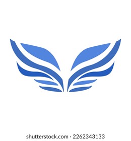 wings icon on a white background, vector illustration