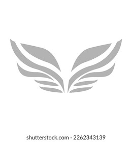 wings icon on a white background, vector illustration