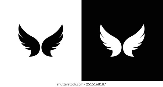 Wings icon Outline sign symbol set