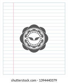 wings icon pencil draw. Vector Illustration. Detailed.