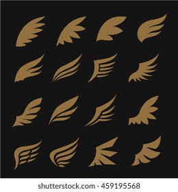 Wings icon set