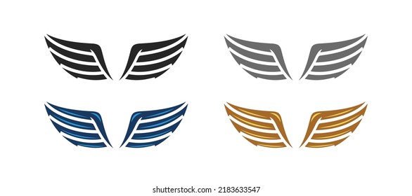 Wings icon set design vector illustration