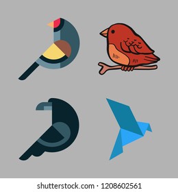 wings icon set. vector set about bird and crow icons set.