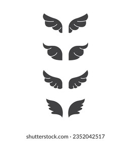 Wings Icon Set Vector Design.