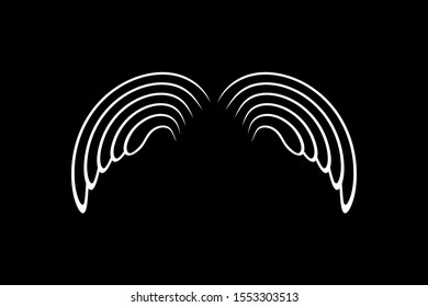 wings icon set. vector illustration