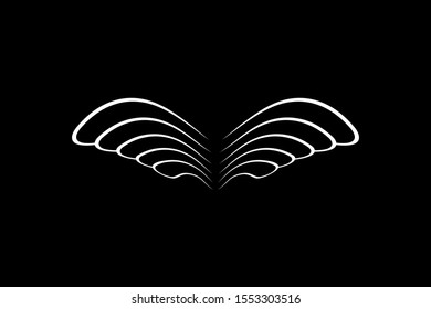 wings icon set. vector illustration