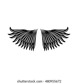 Wings icon in simple style on a white background vector illustration