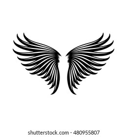 Wings icon in simple style on a white background vector illustration