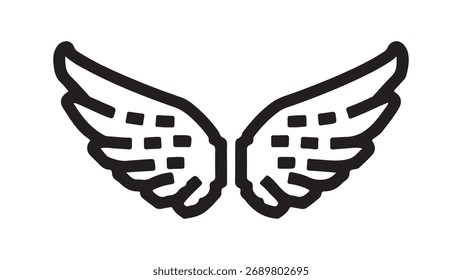 Icono de alas con fondo transparente