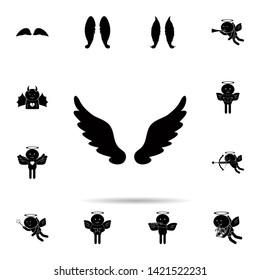 wings icon. Universal set of angel and demon for website design and development, app development