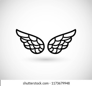 Wings icon vector