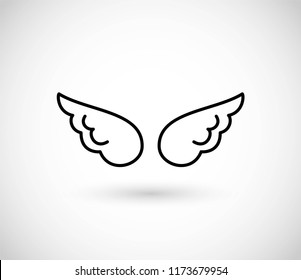 Wings icon vector