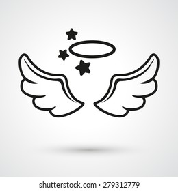 wings icon vector