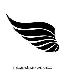 Vector de icono de alas. signo de ilustración de vuelo. símbolo de ángel o logotipo.