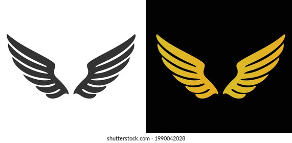 wings icon vector illustration, wings design, design for tattoo, vector wings.