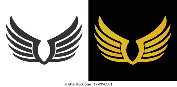 wings icon vector illustration, wings design, design for tattoo, vector wings.