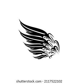wings icon vector illustration, wings design, design for tattoo, vector wings black and white