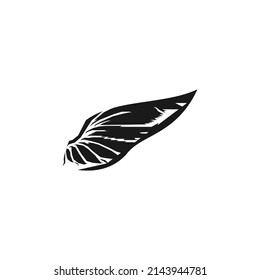 Flügelsymbol, Vektorgrafik, Flügeldesign, Tätowierungsdesign, Vektorflügel, schwarz-weiß