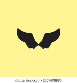 Wings icon vector illustration. Pair of angel style wings 